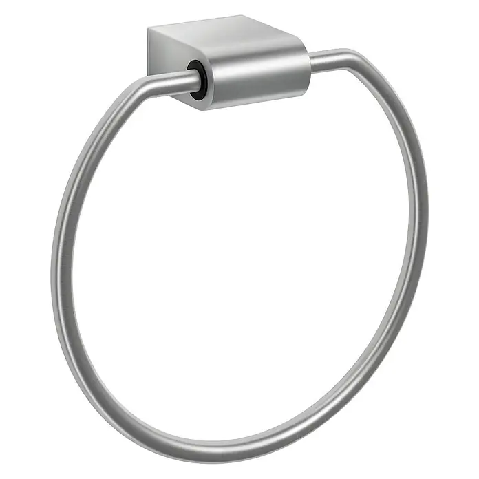 Zack Atore Handtuchring - Edelstahl, Matt - Ein eleganter, silberner Handtuchring zur Wandmontage, perfekt für jedes Badezimmer. Der Ring ist aus hochwertigem Material gefertigt.