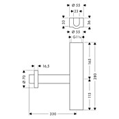 Hansgrohe Waschtisch-Siphon Flowstar (1¼″, Chrom)