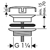 Hansgrohe Ablaufventil (1¼″, Chrom)