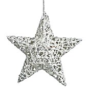 Christbaumschmuck Glitzerstern (Weiß, Draht, Stern)