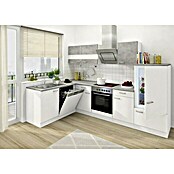 Respekta Cocina esquinera (172 cm x 280 mm, Con dispositivos eléctricos, Blanco)
