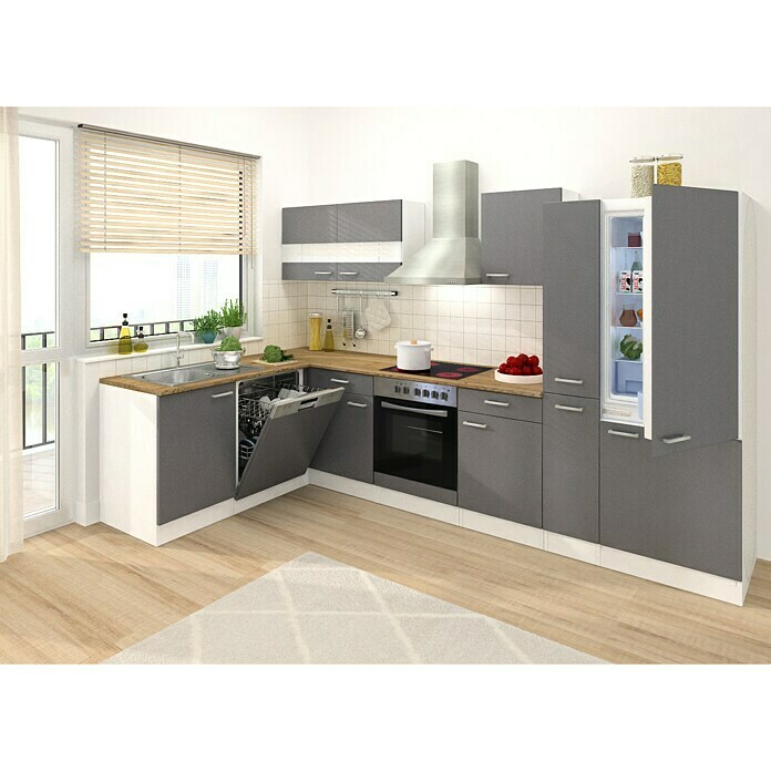 Respekta Cocina esquinera (172 x 310 cm, Gris)