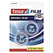 tesa Film Klebefilm (10 m x 15 mm, Kristallklar, 2 Stk.)