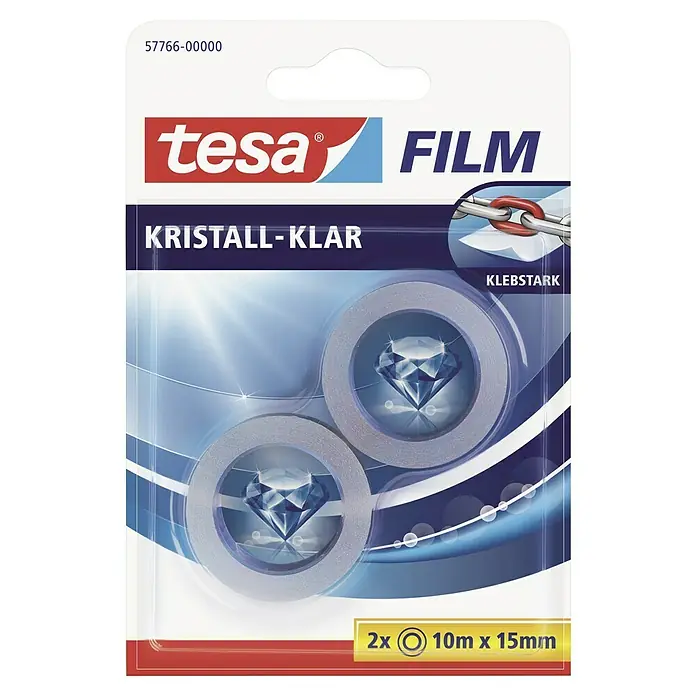 Tesa Film kristallklar 2er Pack