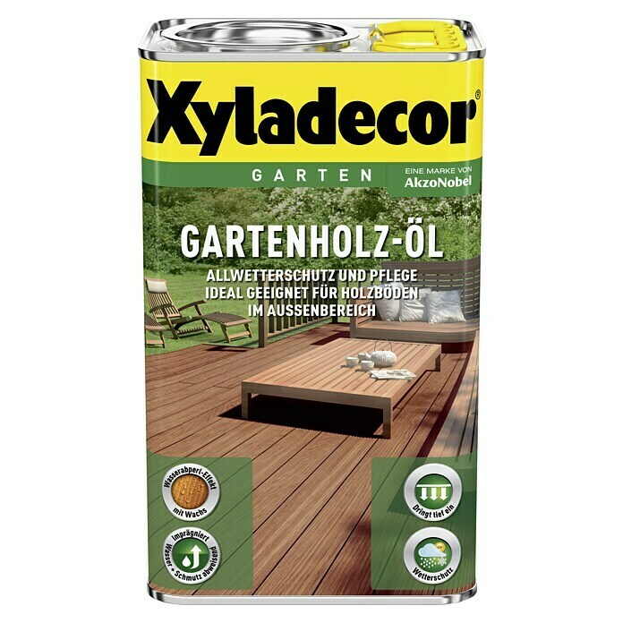 Xyladecor Gartenholz-Öl (Farblos, Seidenglänzend, 2,5 l, Alkydharz)