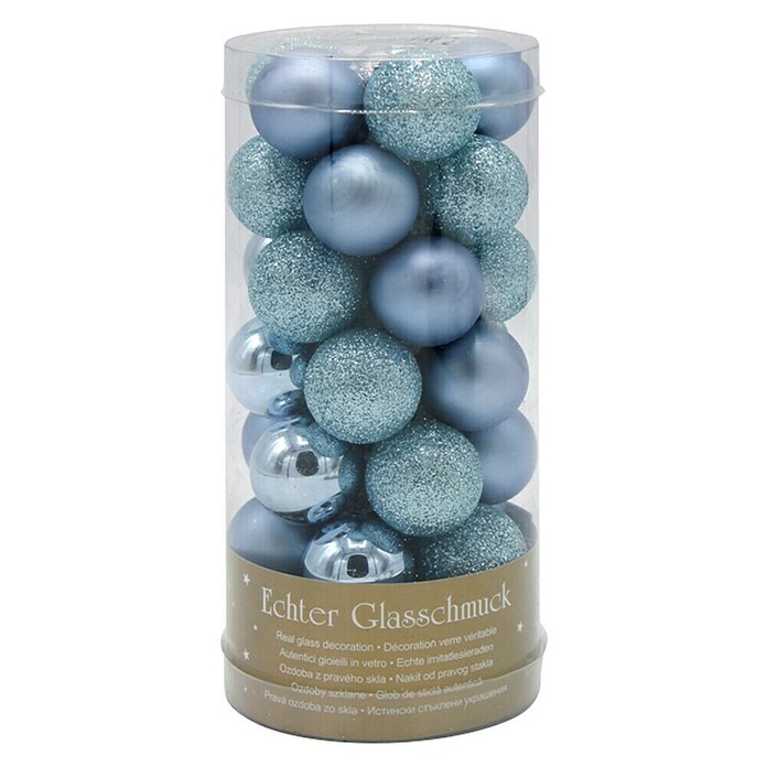 Christbaumkugel (Blau, Glas)