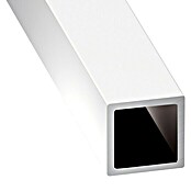 Kantoflex Vierkantrohr (L x B x H: 2.000 x 20 x 20 mm, Aluminium, Weiß, Blank)
