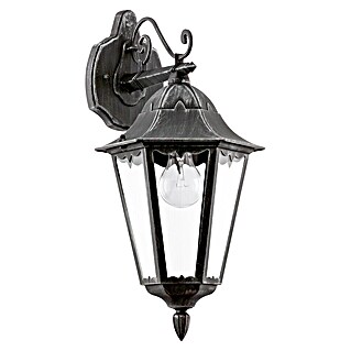 Eglo Außenwandleuchte Navedo (Schwarz/Silber/Athrazit, 60 W, L x H: 20 x 47,5 cm, IP44, Abwärts)