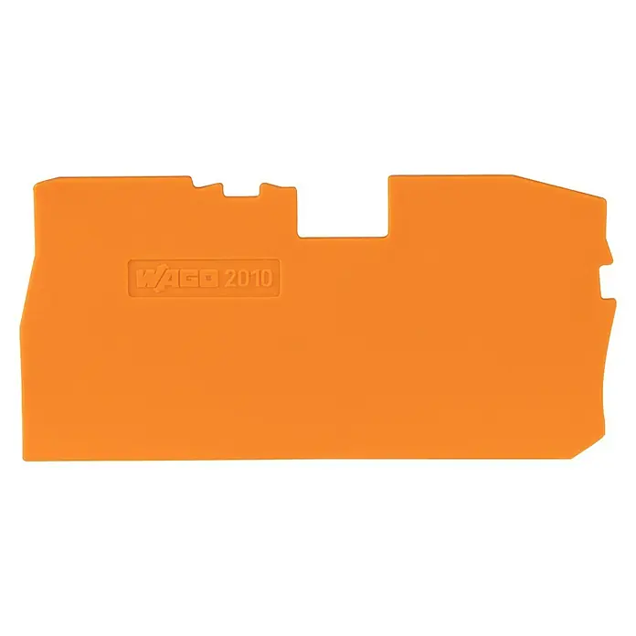Wago Topjob Endplatte S 2010-7192 - Passend für: 1-Leiter 10 mm², 4 Stk. - Orangefarbene WAGO 2010 Trennwand für elektrische Installationen, ideal für eine saubere und sichere Verdrahtung.