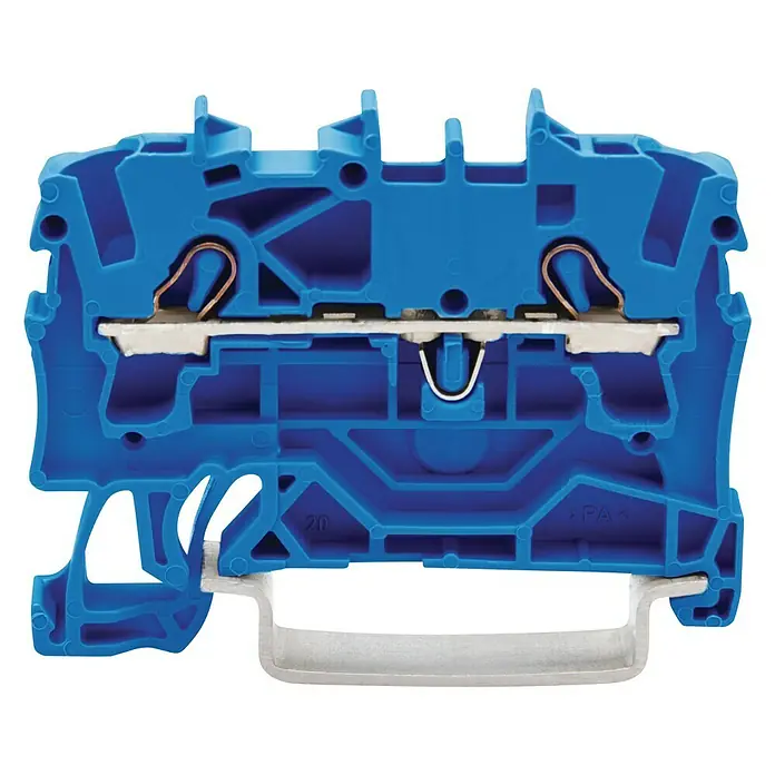 Wago Topjob Reihenklemme S 2002-1204 - Blau, 2,5 mm², 6 Stk. - Blaue Reihenklemme mit Metalleinsätzen, die eine sichere Verbindung gewährleisten. Ideal für Schaltschränke und elektrische Installationen.