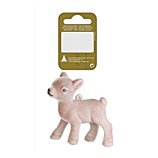 Christbaumschmuck Bambi (Rosa, Samt, 1 Stk.)