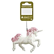 Christbaumschmuck Einhorn Glitter Rosa (Weiß, Kunststoff)