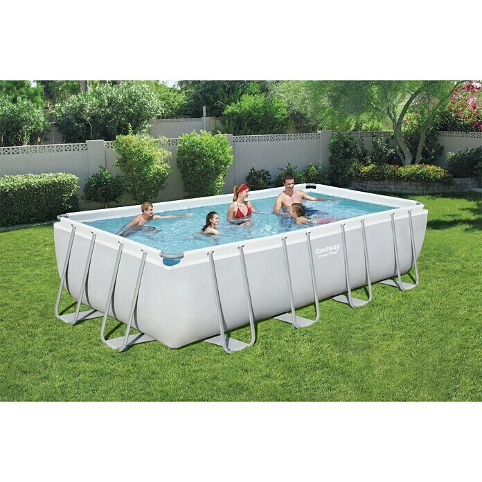 Frame-Pool-SetL x B x H: 549 x 274 x 122 cm, 14.812 l, Grau Mood Shot