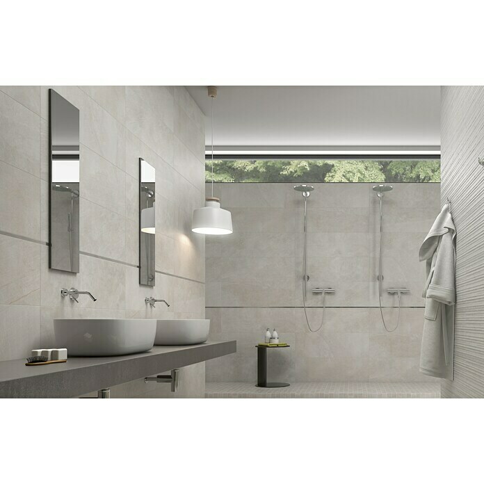 BHS Showroom Revestimiento de pared Alter Concept (30 x 60 cm, Blanco, Efecto piedra)