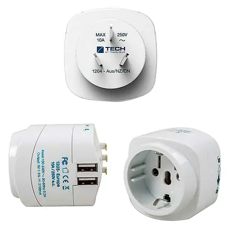 Adaptador de viaje Europa a China/Australia
