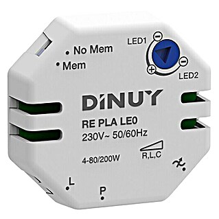 Dinuy Regulador LED 2 hilos y compensador (Blanco, Plástico)