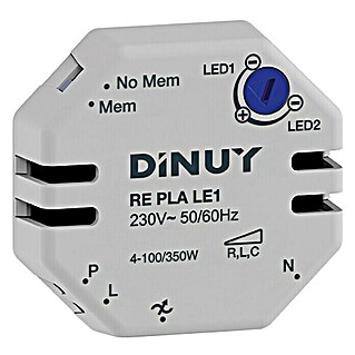 Dinuy Regulador LED 3 hilos (Gris, Plástico, Ubicar)