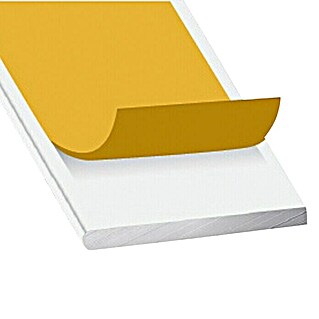 Flachstange (L x B: 2 600 x 30 mm, Stärke: 2 mm, Aluminium, Weiß, Selbstklebend)