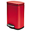 Spirella Treteimer (5 l, Rot, Rechteckig, Edelstahl)