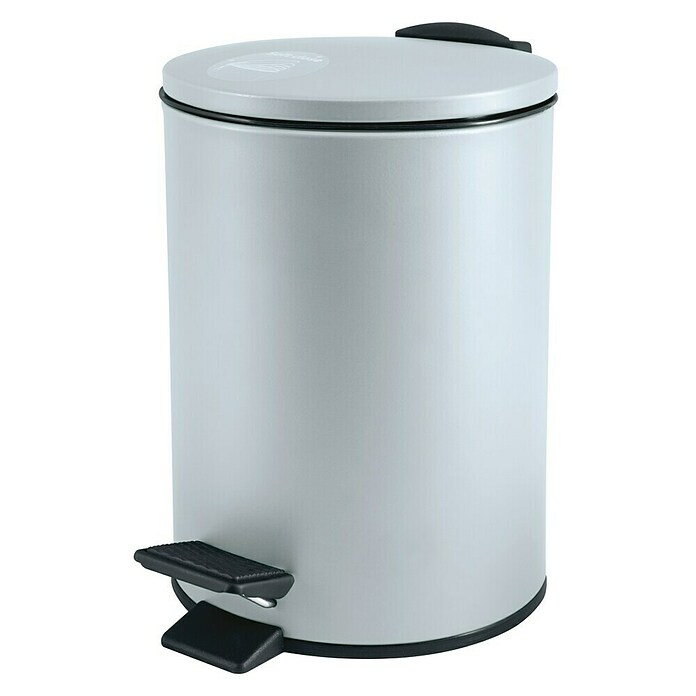 Spirella Cubo con pedal Adelar (3 l, Azul claro, Redondeada, Acero inoxidable)