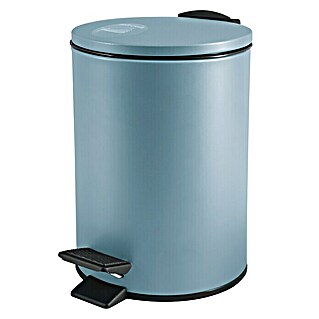 Spirella Cubo con pedal Adelar (3 l, Azul, Redonda, Acero inoxidable)