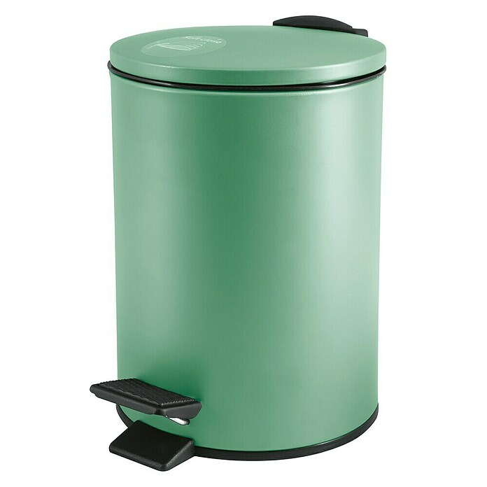 Spirella Cubo con pedal Adelar (3 l, Verde, Redondeada, Acero inoxidable)