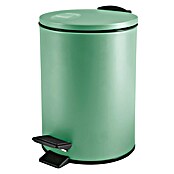 Spirella Cubo con pedal Adelar (3 l, Verde, Redondeada, Acero inoxidable)