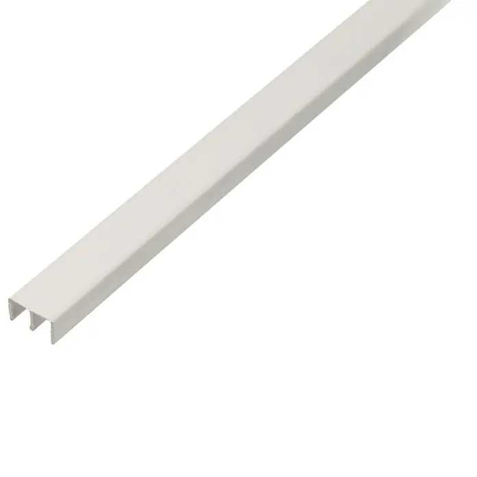 Stabilit Perfil superior para puerta corredera - L x An x Al: 2.000 x 16 x 10 mm, Plástico - Cubierta blanca para canaleta de cables para una gestión ordenada de los cables. Esta cubierta de plástico garantiza un aspecto limpio y protege los cables.