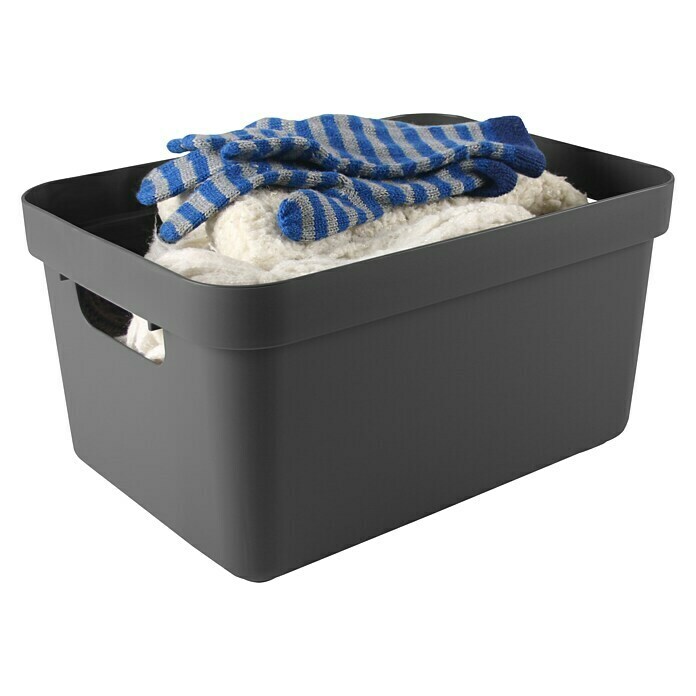 Sunware Opbergbox (l x b x h: 35,2 x 25,3 x 18,3 cm, Kunststof, Antraciet)