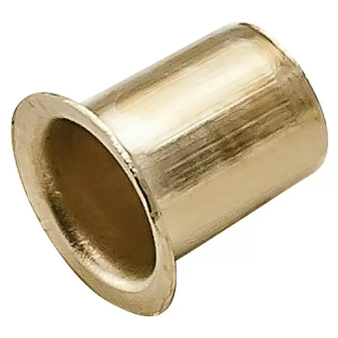 Suki Casquillo para muebles - Diámetro: 7,5 mm, Latón - Casquillo metálico color latón con un extremo abocinado.