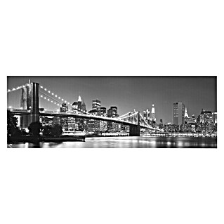 Leinwandbild (Brooklyn Bridge At Night, B x H: 145 x 45 cm)