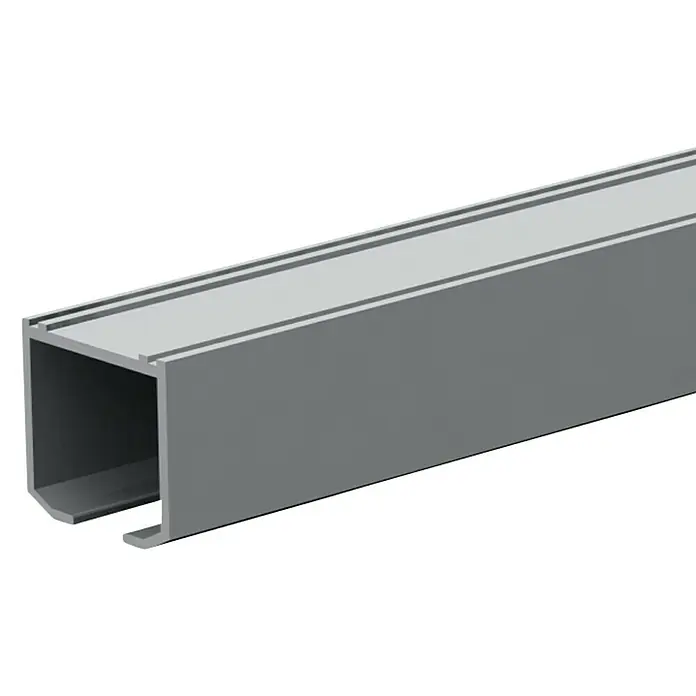 Valcomp by Mantion Falttürbeschlag Herkules Plus150 cm, Traglast: 40 kg - Graues Aluminiumprofil mit rechteckigem Querschnitt, ideal für Schiebetüren oder andere Konstruktionen. Perfekt für moderne Designanwendungen.