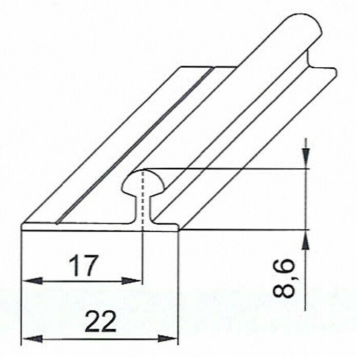 Valcomp by Mantion Schrankschiebetürbeschlag Ares 2120 cm, Traglast: 70 kg Front View