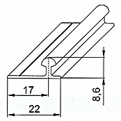 Valcomp by Mantion Schrankschiebetürbeschlag Ares 2 (150 cm, Traglast: 70 kg)