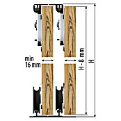 Valcomp by Mantion Schrankschiebetürbeschlag Ares 2 (150 cm, Traglast: 70 kg)