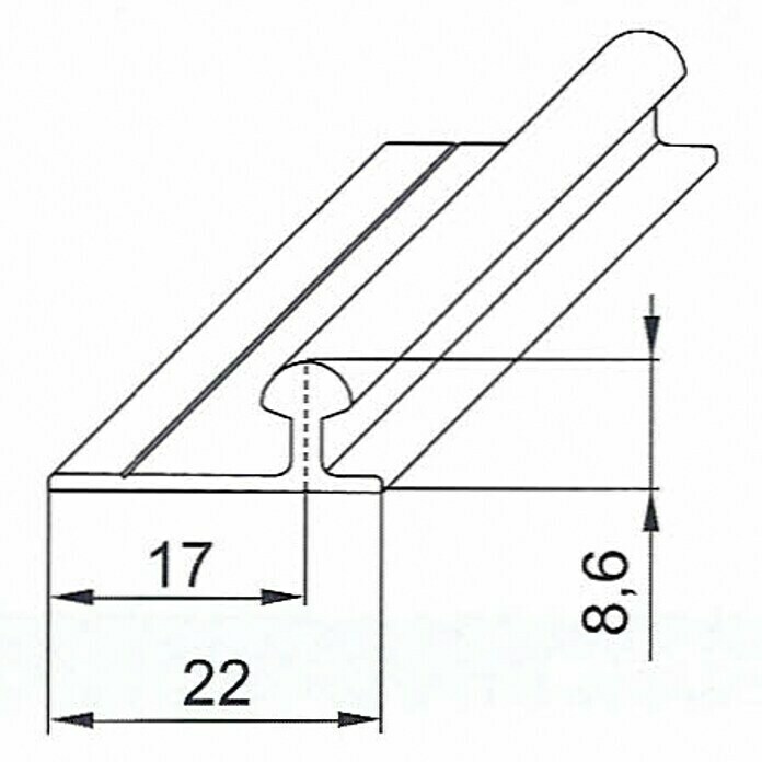 Valcomp by Mantion Schrankschiebetürbeschlag Ares 2240 cm, Traglast: 70 kg Front View