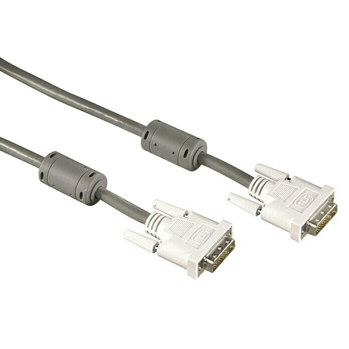 Hama VerbindungskabelGrau, 1,8 m, DVI-D-Dual-Link-Stecker Front View