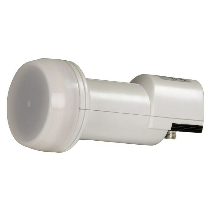 Hama Single-LNB1-fach, 0,3 dB, 40 mm, Hellgrau Front View