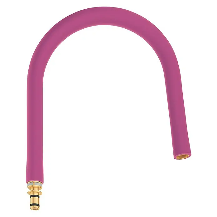 Grohe Essence Schlauchauslauf GrohFlex - Lila, Silikon - Schlauchverlängerung in Lila mit goldenen Anschlüssen, ideal für den Sanitärbereich und einfache Installation. Hochwertige Verarbeitung für lange Lebensdauer.