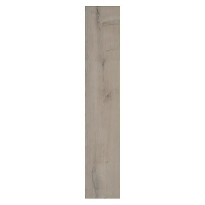 b!design Vinylboden Maxi - Sherwood Eiche, Landhausdiele, 1.210 x 220 x 4,2 mm - Abbildung einer einzelnen, länglichen Laminatdiele in einem hellen Holzton mit sichtbarer Maserung und subtilen Farbunterschieden.