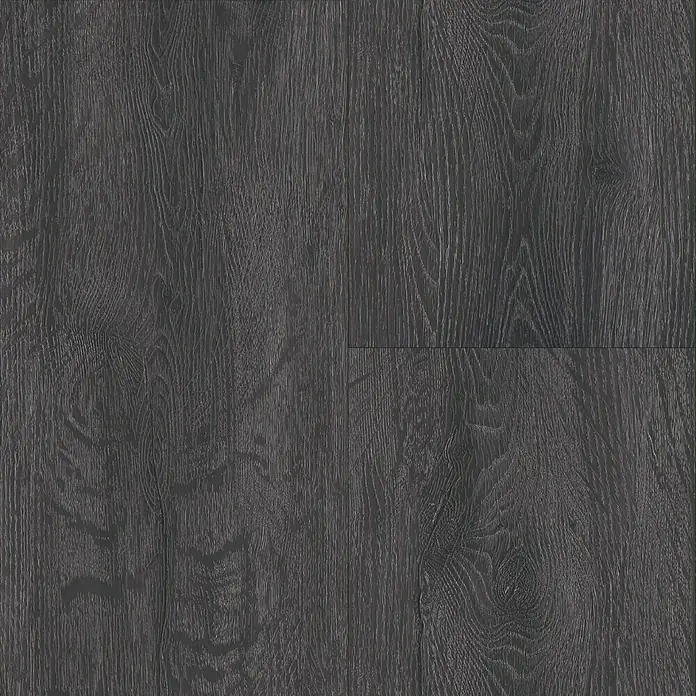b!design Vinylboden Rigid Maxi - Raiders Eiche, Landhausdiele, 1.220 x 228 x 4,8 mm - Dunkler Holzfußboden mit Maserung. Ideal für moderne Innenräume mit rustikalem Touch.