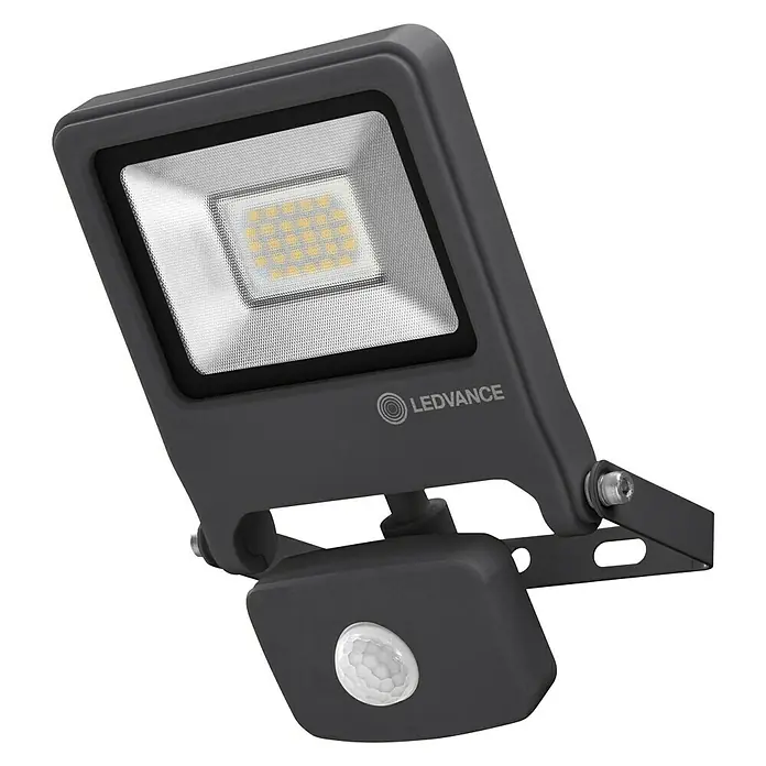 Ledvance LED-Sensor-Strahler Endura20 W, L x B x H: 18,9 x 13,3 x 6,6 cm, Grau, IP44