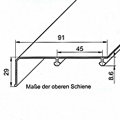 Valcomp by Mantion Okovje za drsna vrata za omaro Ares 3  (1.800 mm, Nosilnost izdelka: 70 kg) | 4575 - Schiebetürbeschläge, Zubehör | GADD - Fronten | GAD - Regale | GA - Leimholz / Regale | G - Holz/Bauelem | BAUHAUS