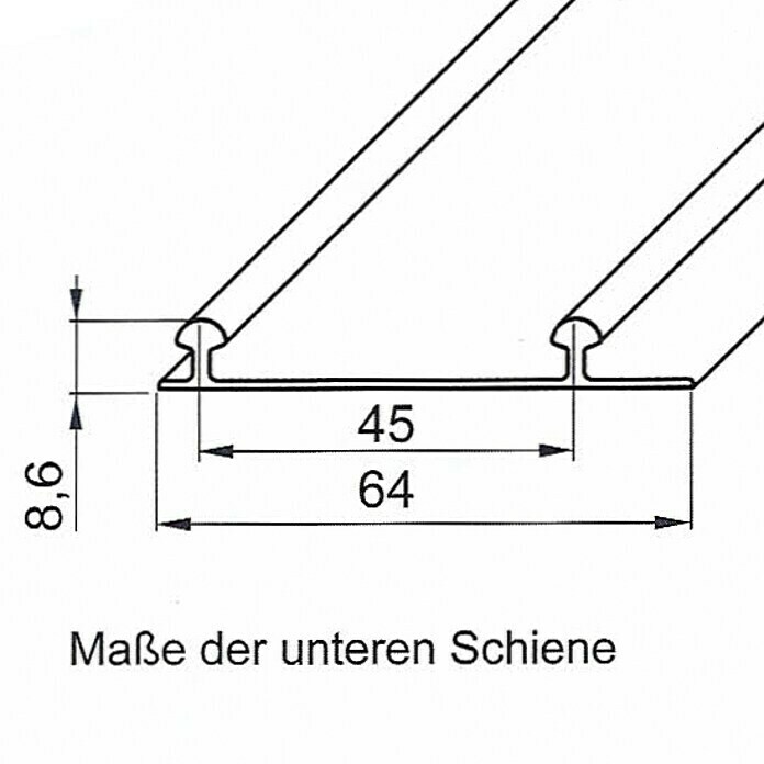 Valcomp by Mantion Okovje za drsna vrata za omaro Ares 3  (1.800 mm, Nosilnost izdelka: 70 kg) | 4575 - Schiebetürbeschläge, Zubehör | GADD - Fronten | GAD - Regale | GA - Leimholz / Regale | G - Holz/Bauelem | BAUHAUS
