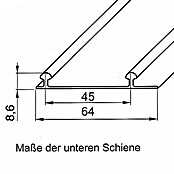 Valcomp by Mantion Okovje za drsna vrata za omaro Ares 3  (1.800 mm, Nosilnost izdelka: 70 kg) | 4575 - Schiebetürbeschläge, Zubehör | GADD - Fronten | GAD - Regale | GA - Leimholz / Regale | G - Holz/Bauelem | BAUHAUS