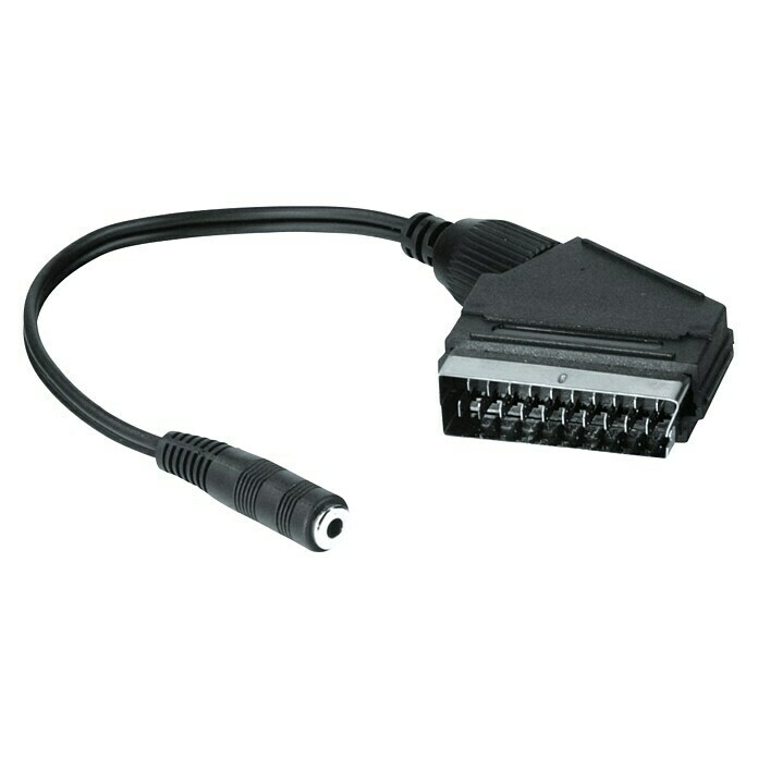 Hama Scart-AdapterkabelSchwarz, Klinkenkupplung 3,5 mm Front View