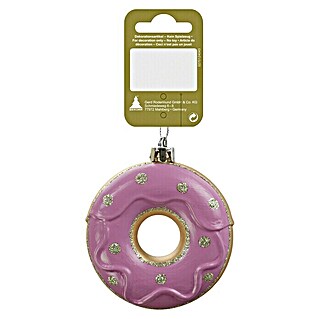 Christbaumschmuck Donut (Rosa, Kunststoff, Rund, 1 Stk.)