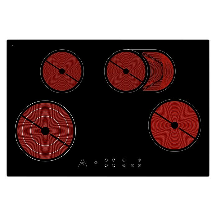 Respekta Einbauherd-Set Pyroset 9 + 7700Anzahl Beheizungsarten: 10 Stk., Edelstahl/Schwarz Unknown