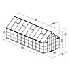 Palram Invernadero (6,03 x 2,44 x 2,68 m, Espesor de vidrio: 10 mm, Policarbonato)