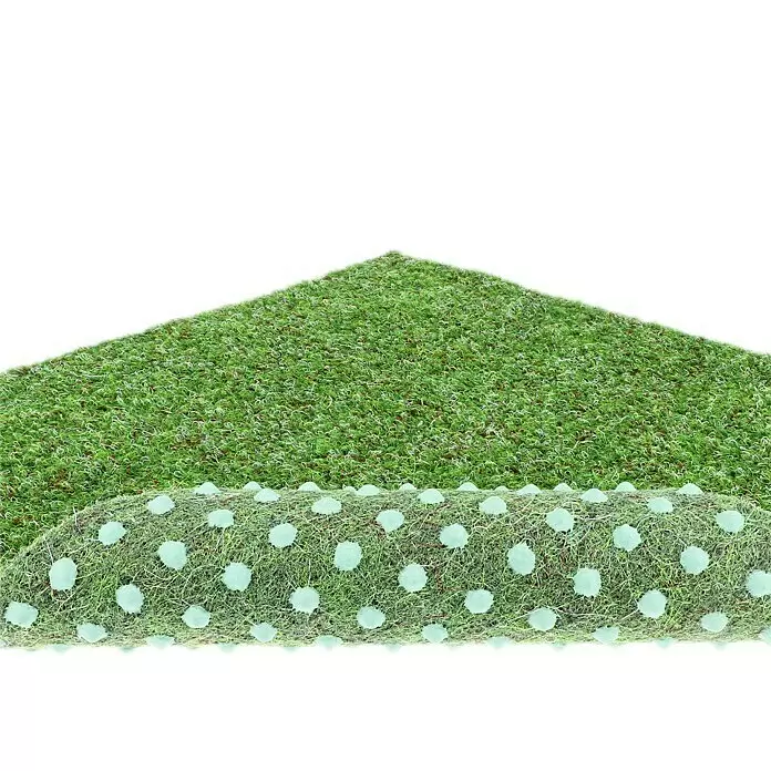 Rasenteppich Meterware Green - Breite: 200 cm, Jägergrün, Mit Drainagenoppen - Detailaufnahme